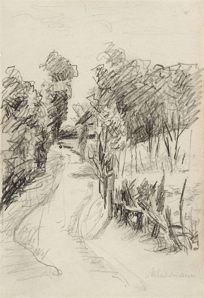Holländische Landschaft mit Weg von Max Liebermann