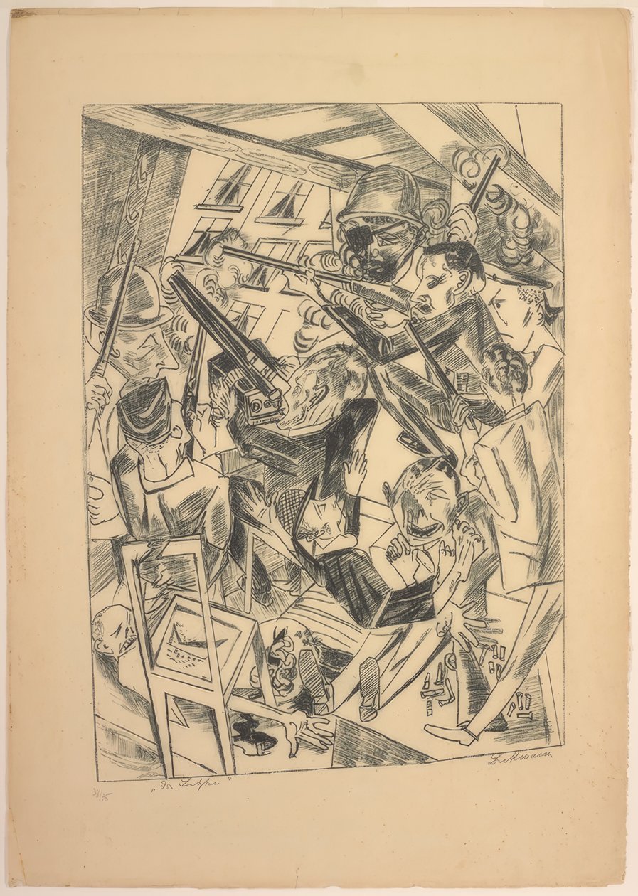 Die Letzten, Platte zehn aus Die Hölle von Max Beckmann