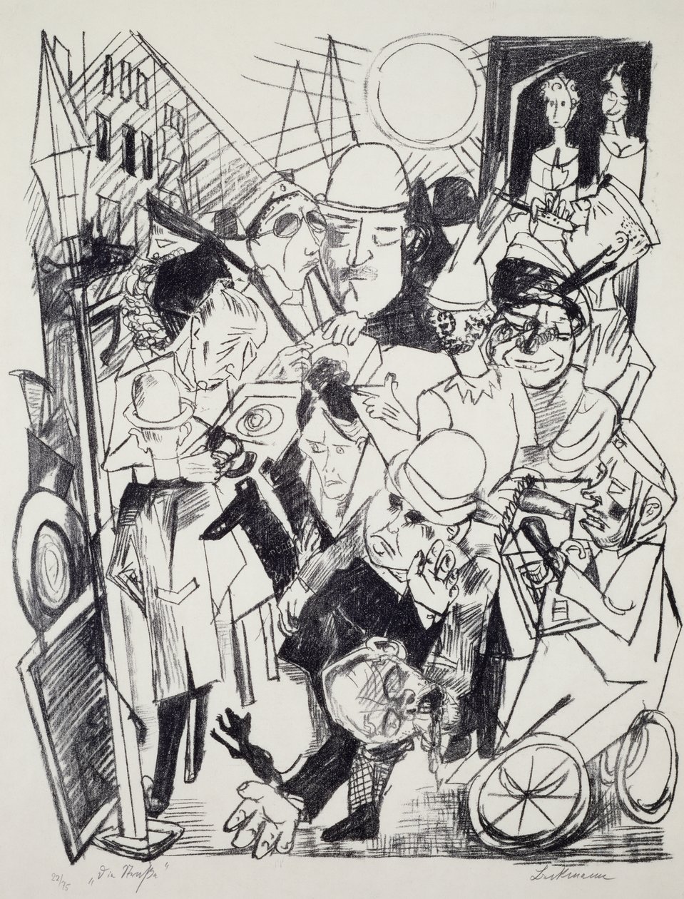 Die Straße, von Max Beckmann (1884-1950), Radierung. Deutschland, 20. Jahrhundert. von Max Beckmann