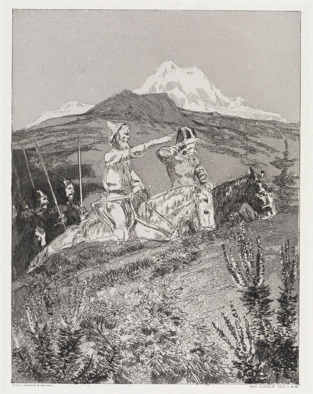 Der Zug (Zelt, Opus XIV, 1. Teil, Nr. 13) von Max Klinger