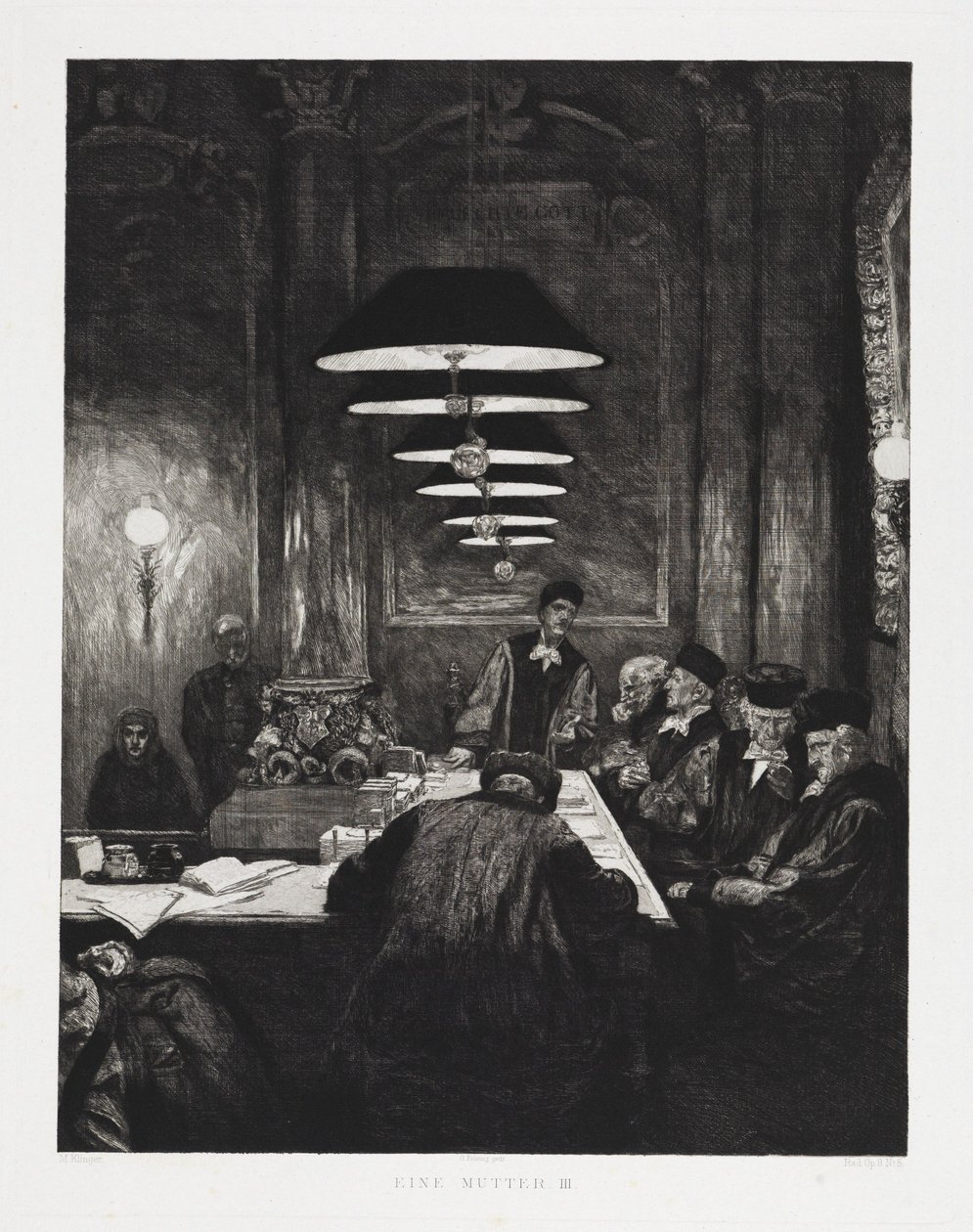 Eine Mutter III (Dramen, Opus IX, Blatt 5) von Max Klinger