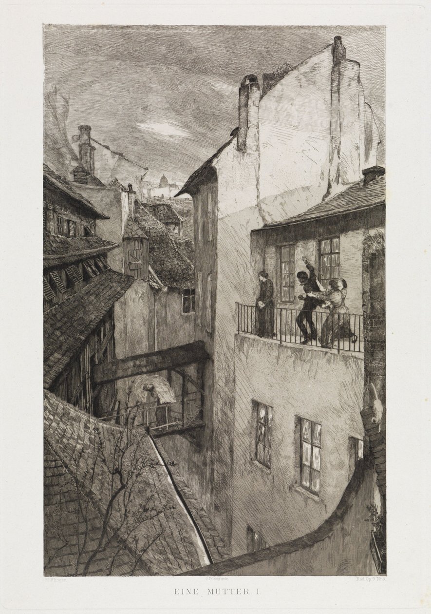 Eine Mutter I (Dramen, Opus IX, Blatt 3) von Max Klinger