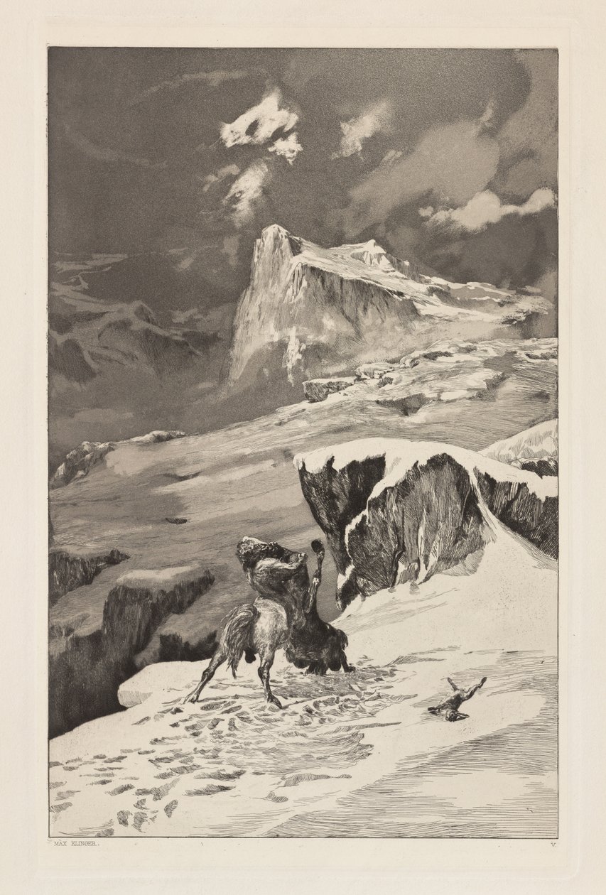 Kampfende Centauren von Max Klinger