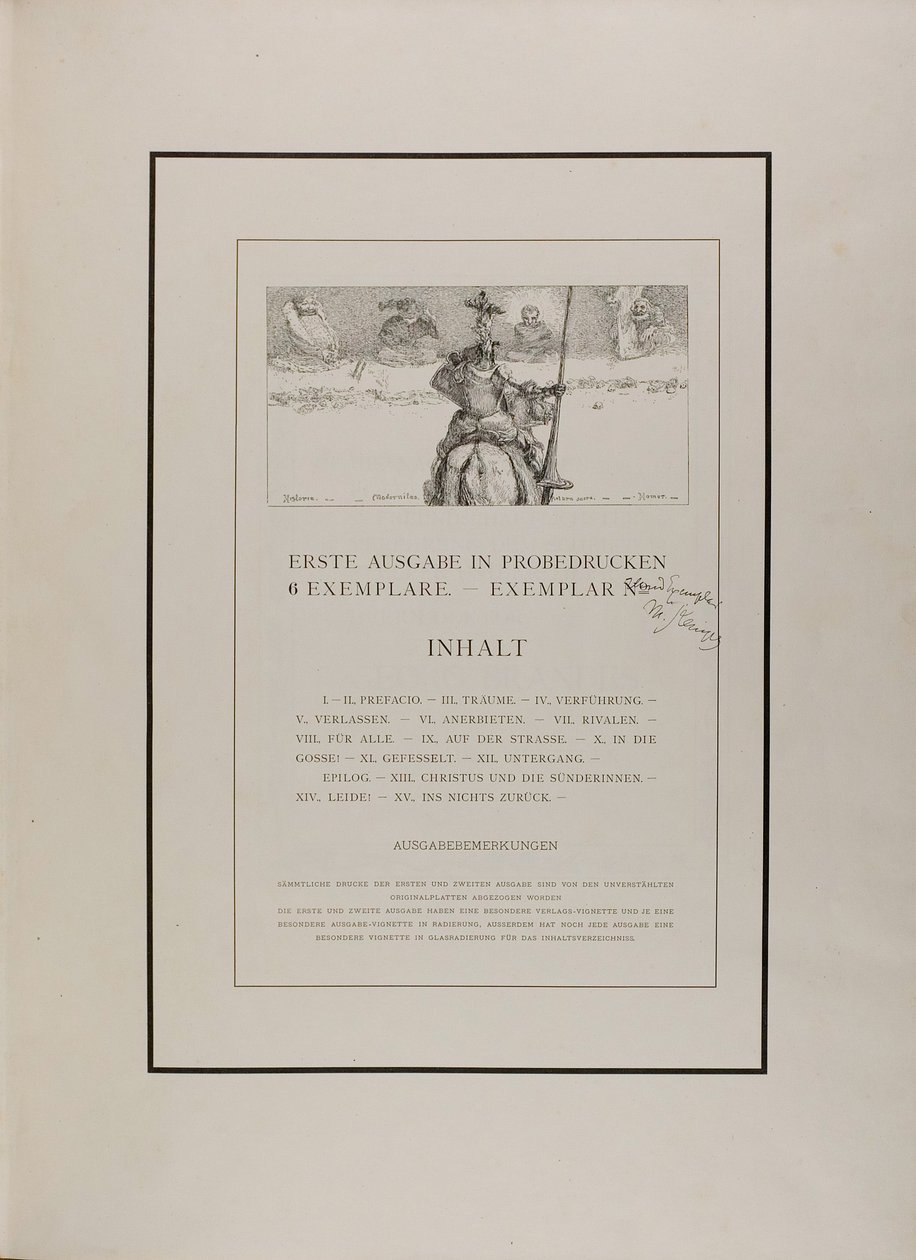 Historia, Modernitas, Pictura sacra, Homer, aus Ein Leben von Max Klinger