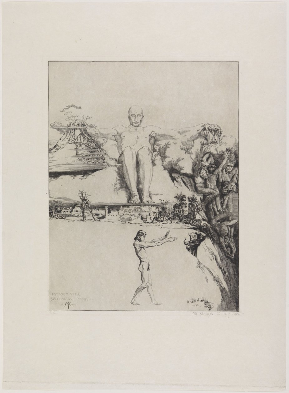 Integer vitae (Einzelblatt aus: Vom Tode, Zweiter Teil, Opus XI, Blatt 1) von Max Klinger
