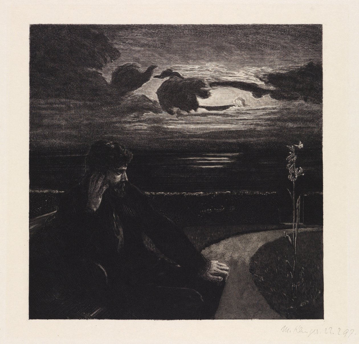 Nacht (Vom Tode, Erster Teil, Opus XI, Blatt 1) von Max Klinger