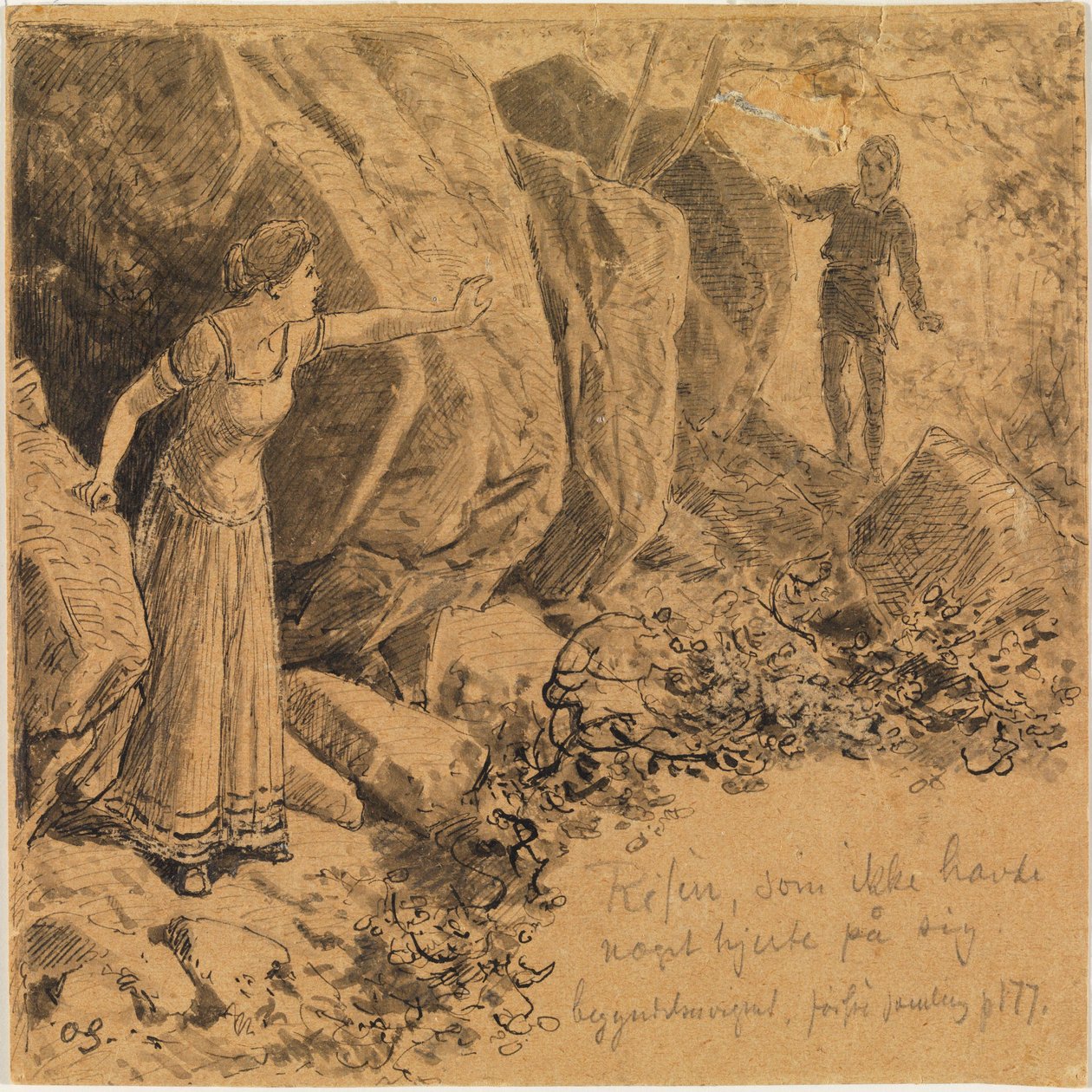 Narziss und Echo I. von Max Klinger
