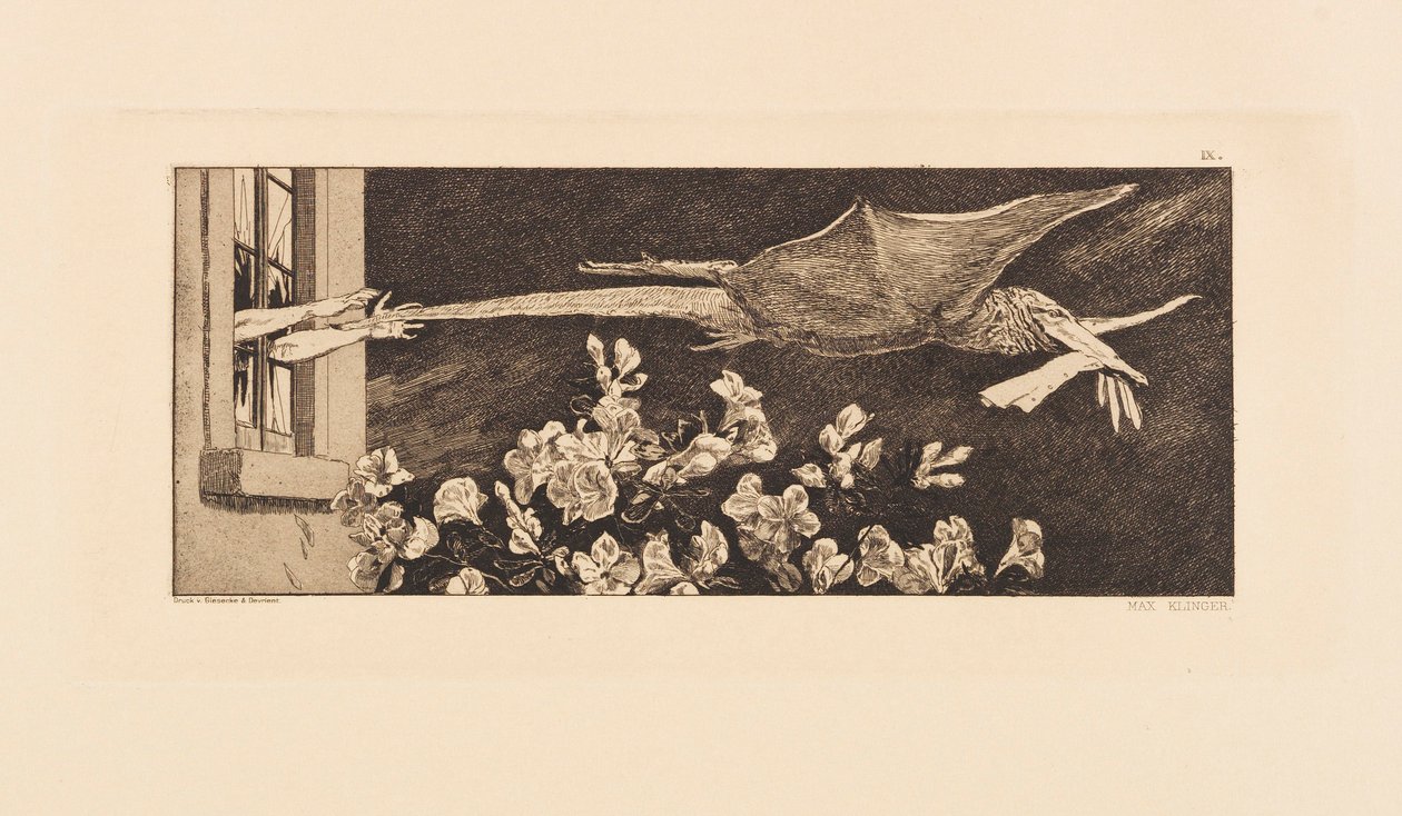 Opus VI, aus Paraphrase über das Finden eines Handschuhs, 1881 von Max Klinger