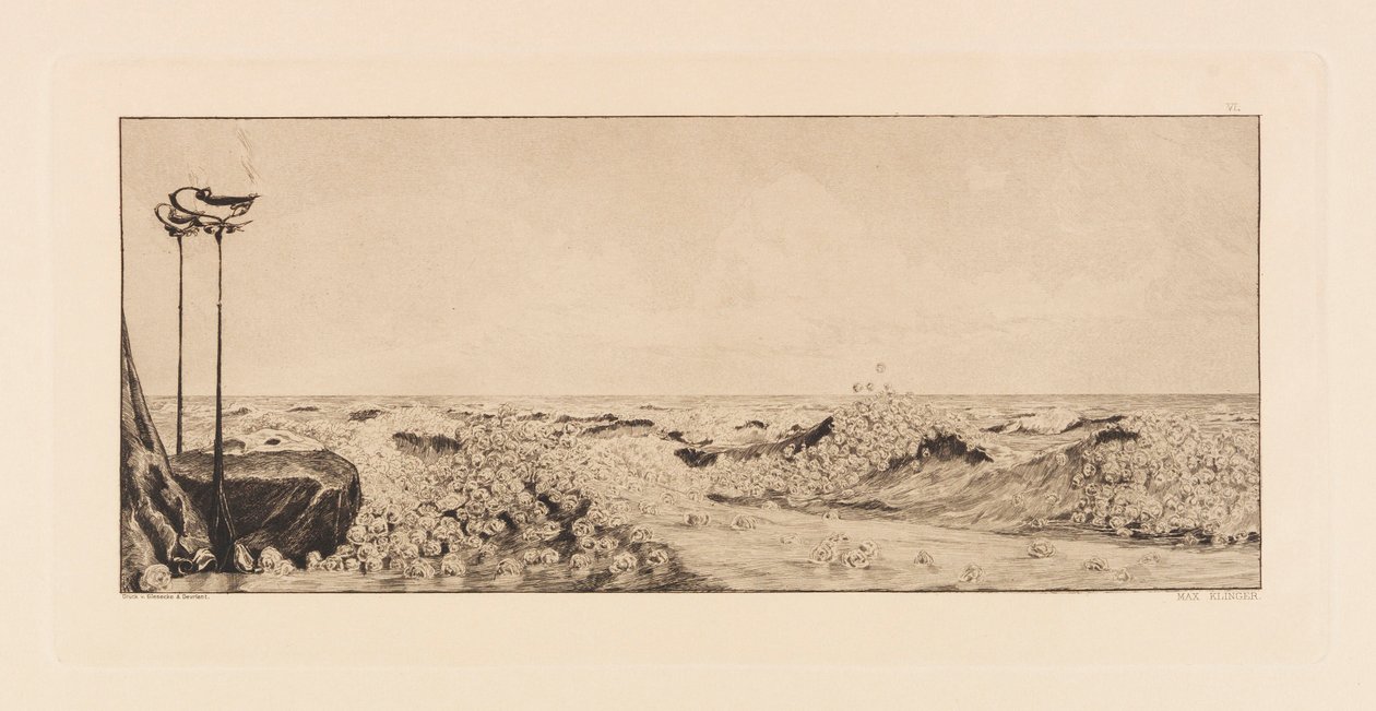 Opus VI, aus Paraphrase über das Finden eines Handschuhs, 1881 von Max Klinger