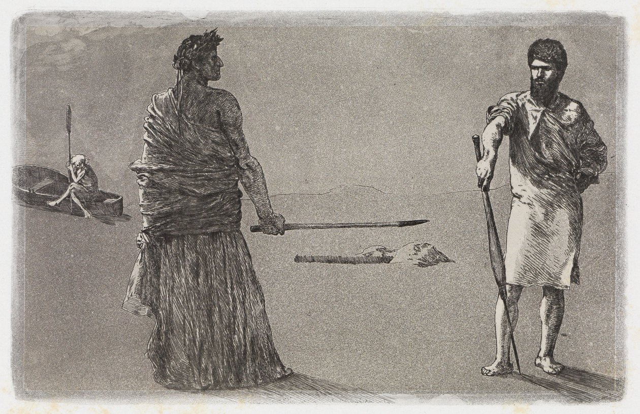 Schluss (Satyre / Beschluss) (Rettungen Ovidischer Opfer, Opus II, Blatt 13) von Max Klinger