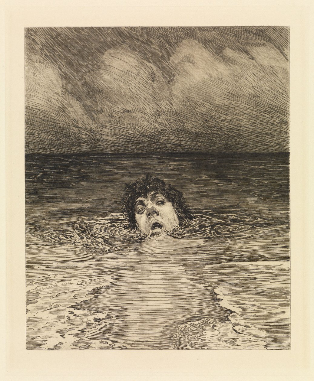 Untergang (Ein Leben, Opus VIII, Blatt 12) von Max Klinger