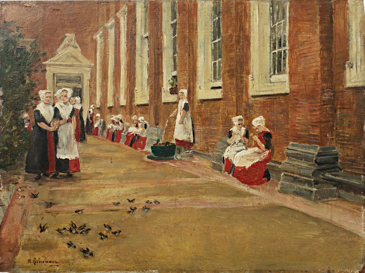 Max Liebermann - Studie zur Freistunde im Amsterdamer Waisenhaus - Eberle 1876 28 von Max Liebermann