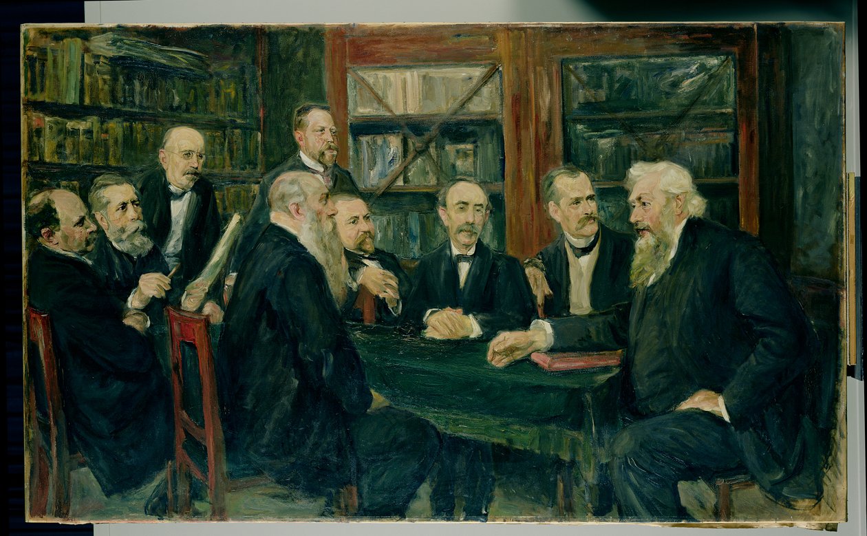 Die Hamburger Konvention der Professoren, 1906 von Max Liebermann