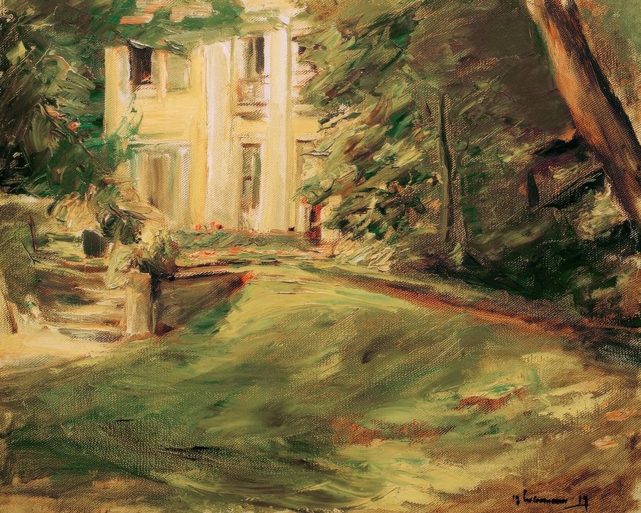 Tableau Toile Encadrée - Wannseegarten De Max Liebermann - Style Impressionniste - Prêt à Accrocher
