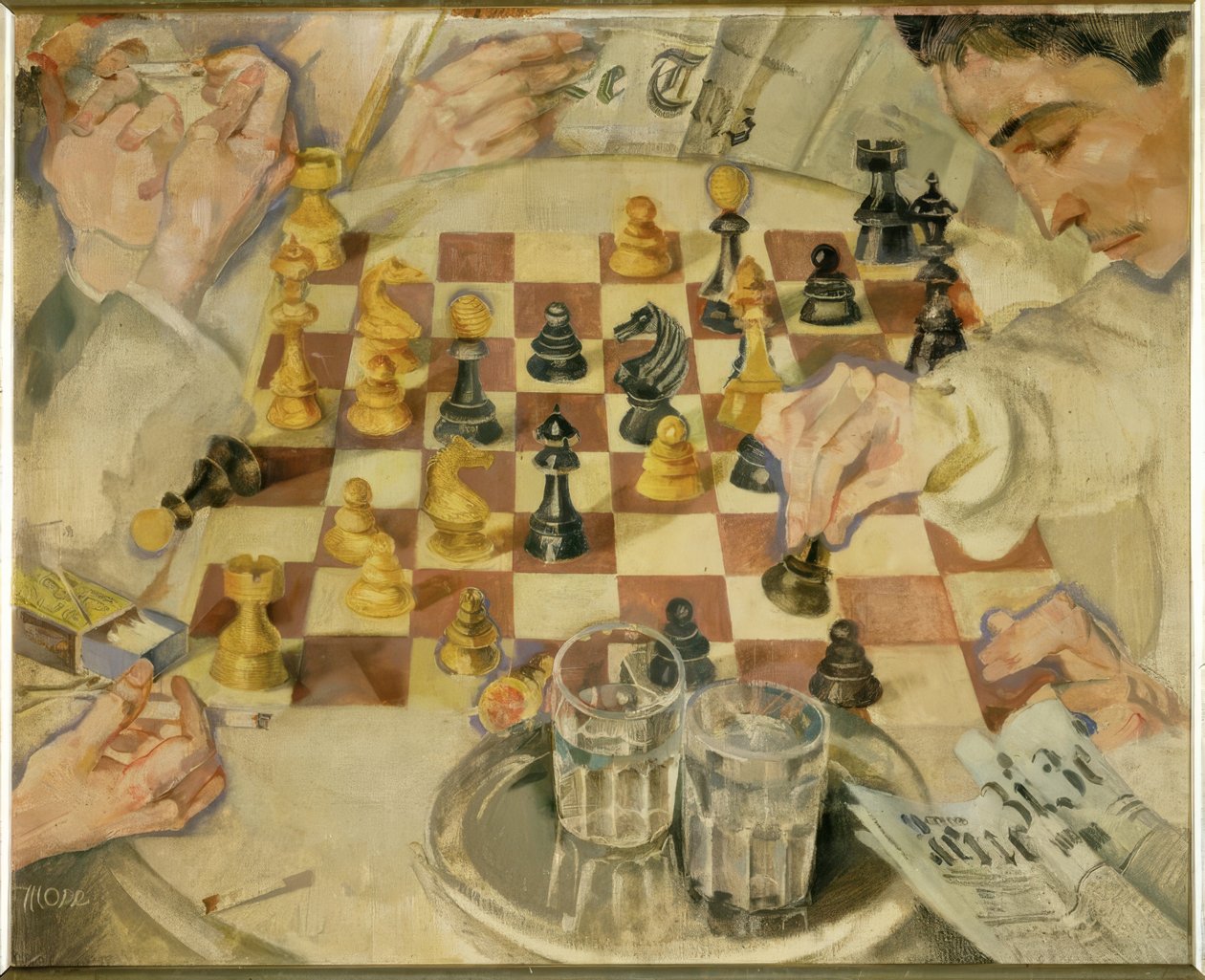 Die Schachspieler von Max Oppenheimer