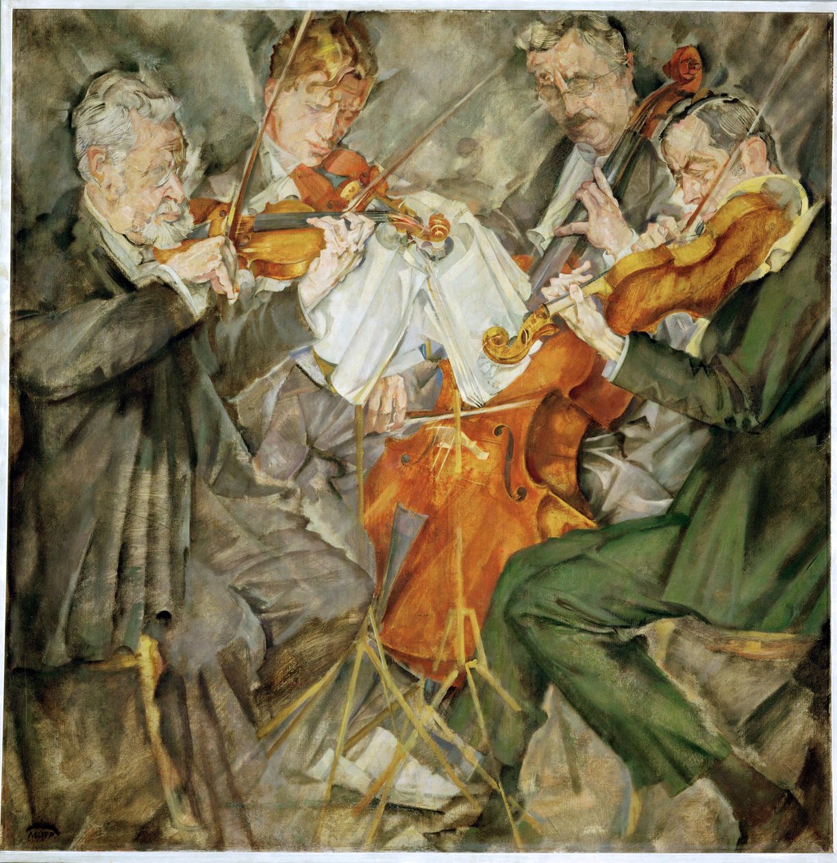 Das berühmte Rosen-Quartett. Arnold Rose, links von Max Oppenheimer