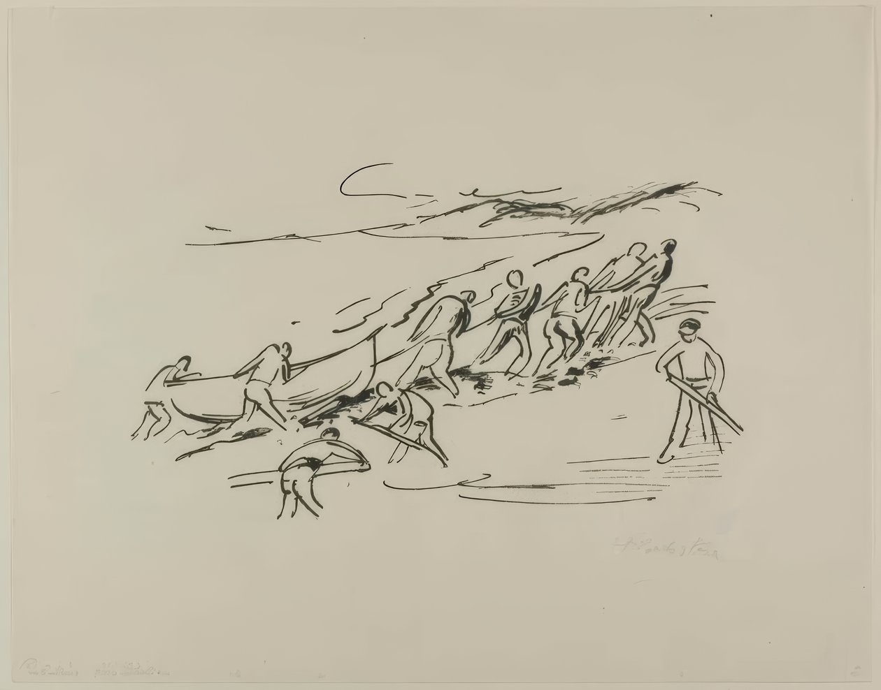 Landung, aus Reisebilder: Italien-Südsee von Max Pechstein