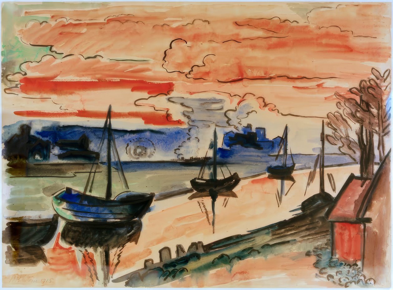 Nach Sonnenuntergang von Max Pechstein