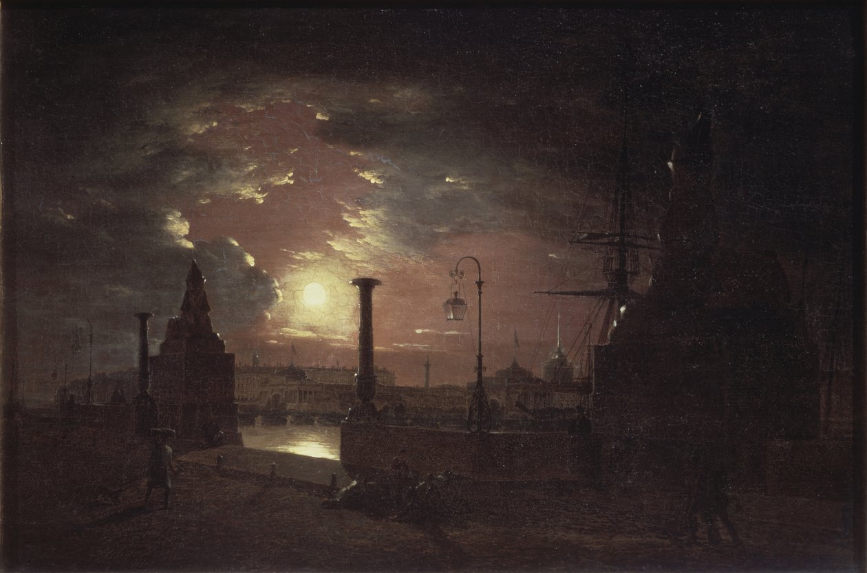 Herbstnacht in St. Petersburg, 1835 von Maxim Nikiphorovich Vorobyev