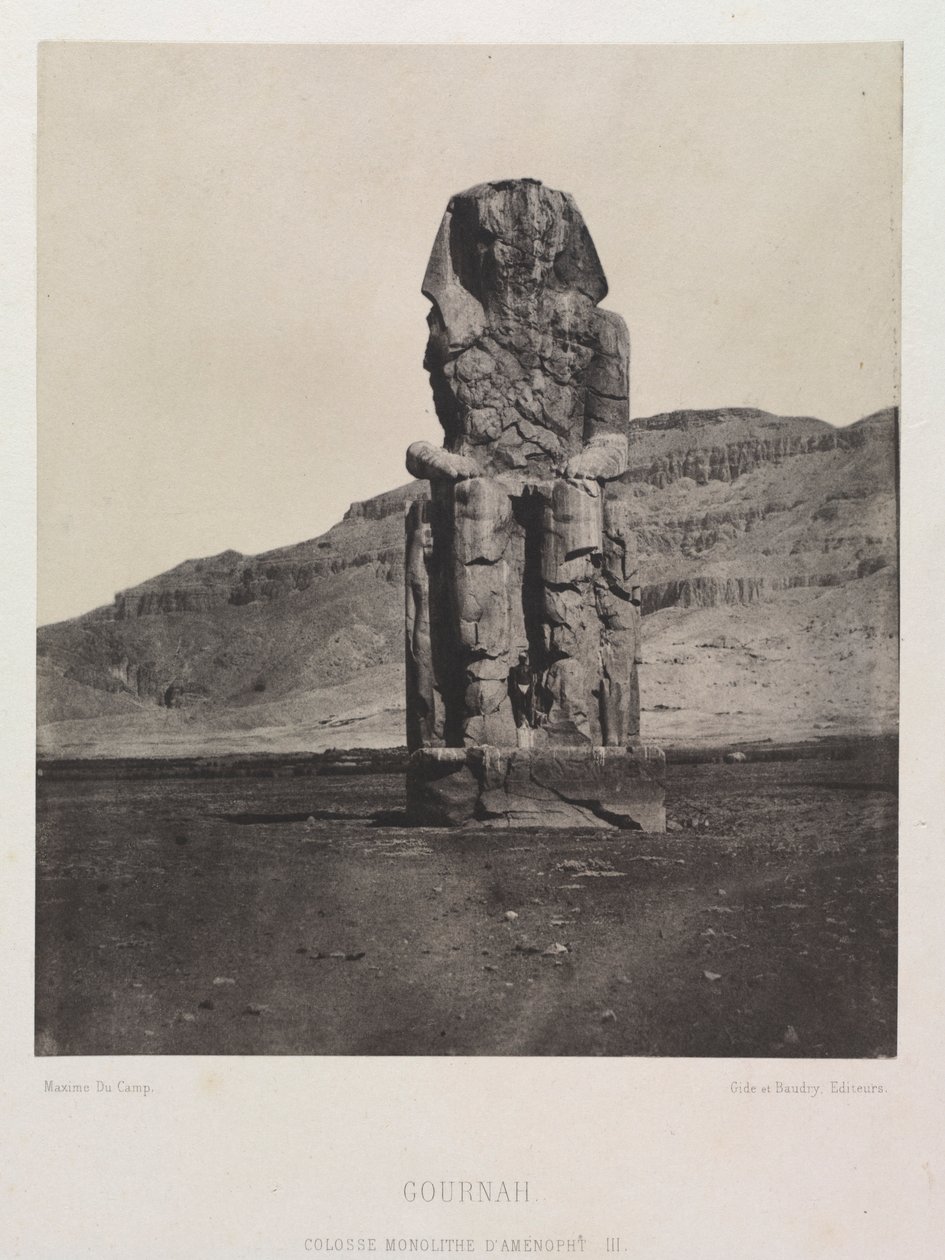 Kolossaler Monolith von Amenhotep III, Gournah, 1849-1851 von Maxime Du Camp
