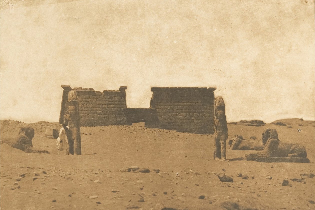Dromos des Tempels von Sébona, 3. April 1850 von Maxime Du Camp