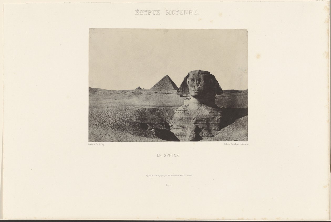 Ägypten Moyenne. Der Sphinx von Maxime Du Camp