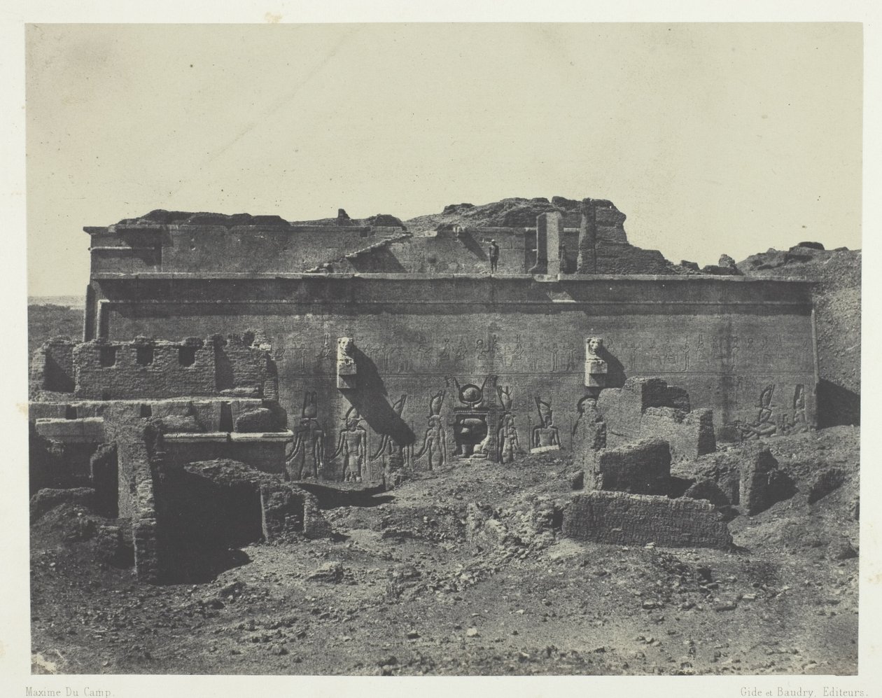 Fassade Postérieure, Großer Tempel von Dendera (Teutyres), Oberägypten von Maxime Du Camp
