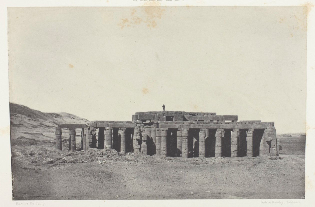 Gournah, Grab von Osymandias; Theben, Platte 58 aus dem Album "Egypte, Nubie, Palestine et Syrie" (1852) von Maxime Du Camp