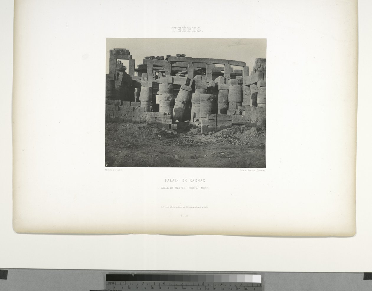 Große Hypostylhalle, Palast von Karnak, Theben von Maxime Du Camp
