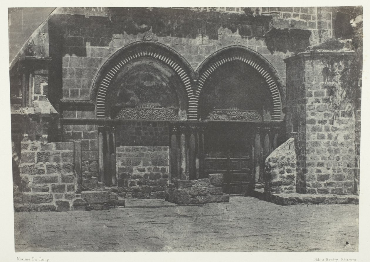 Jerusalem, Untere Arkaden der Grabeskirche; Palästina von Maxime Du Camp