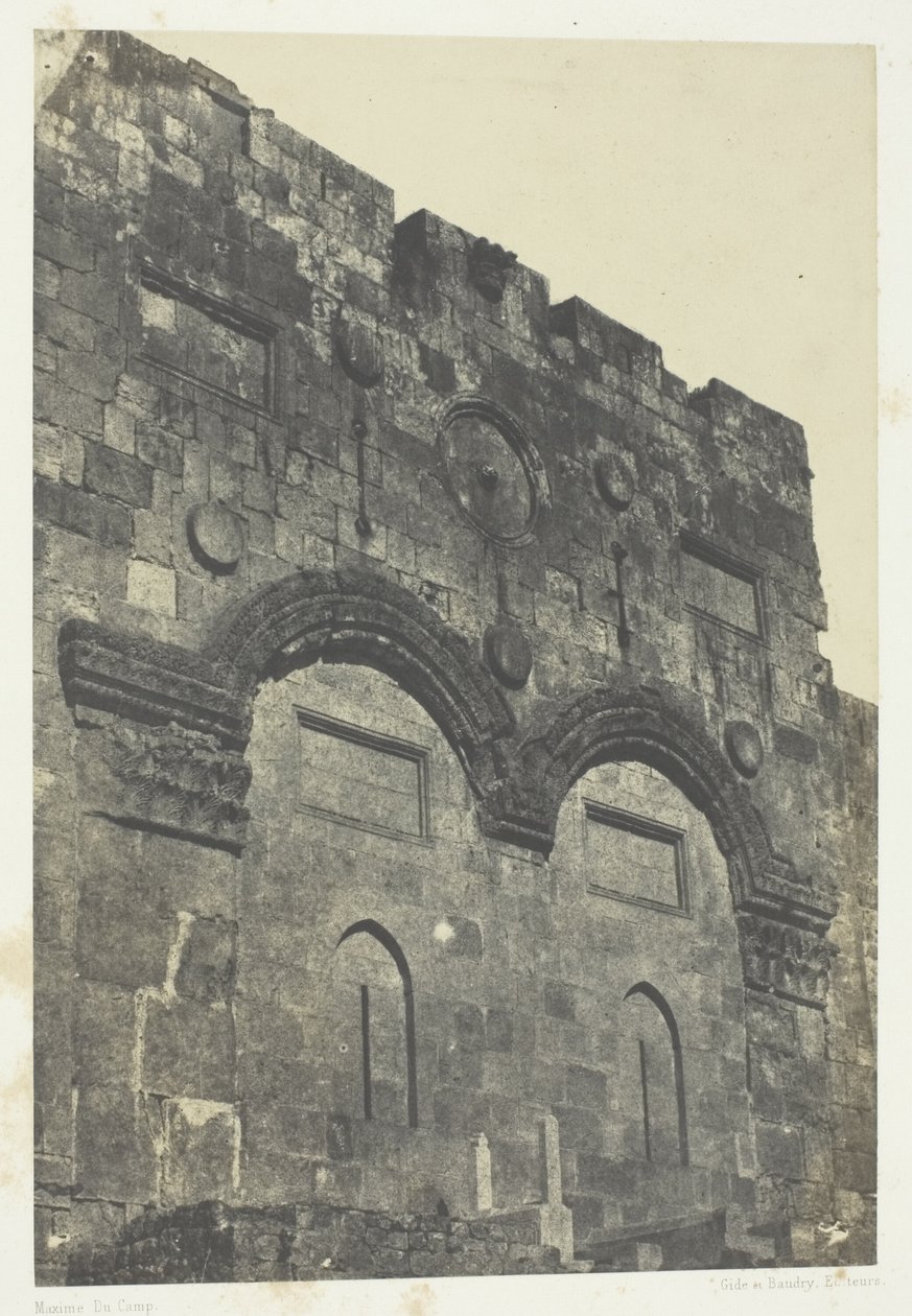 Jerusalem, Goldenes Tor (Bab-El-Daharieh); Palästina von Maxime Du Camp