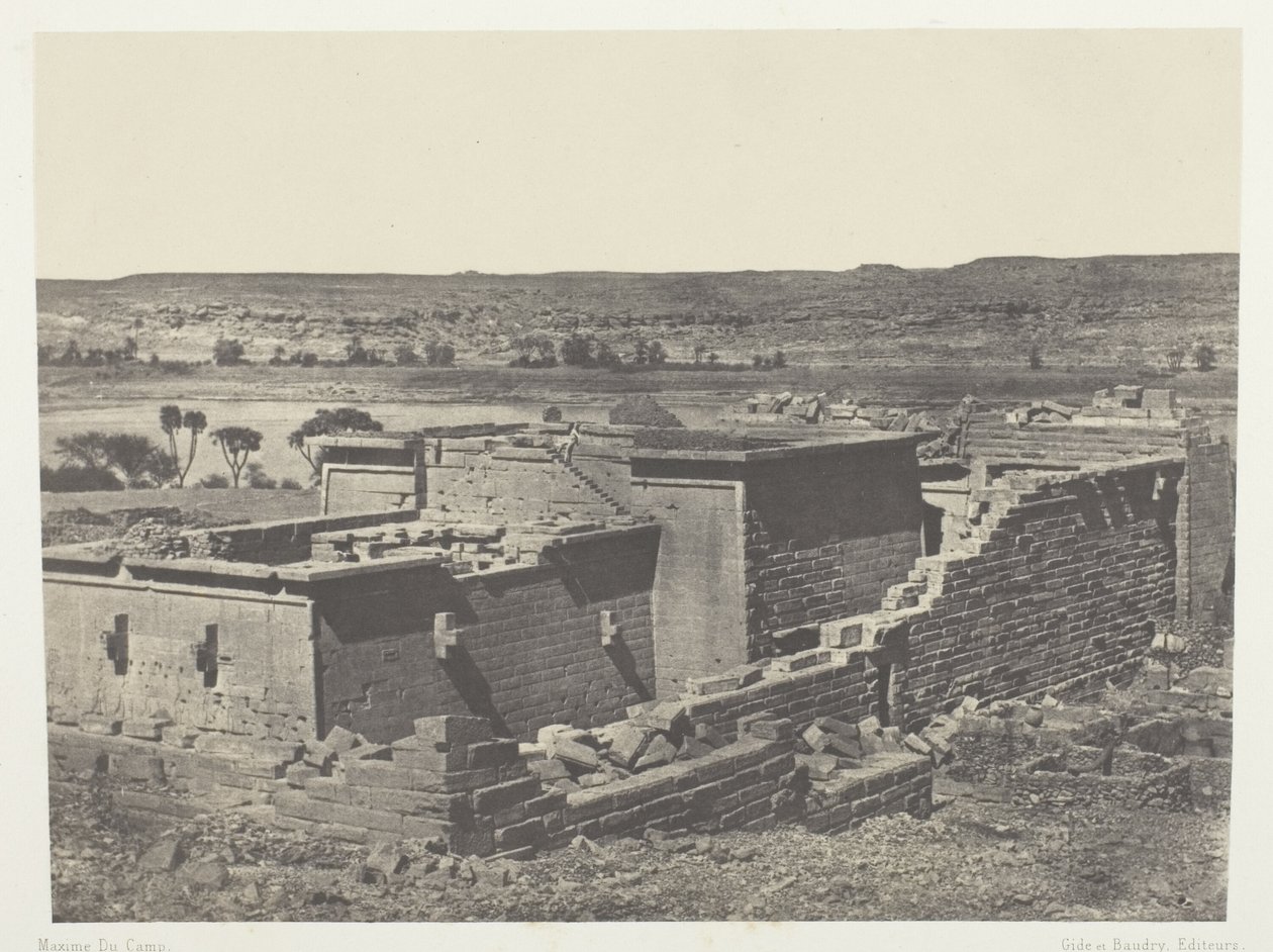Kalabscheh, Gesamtansicht des Tempels von Kalabscheh (Talmis); Nubien von Maxime Du Camp