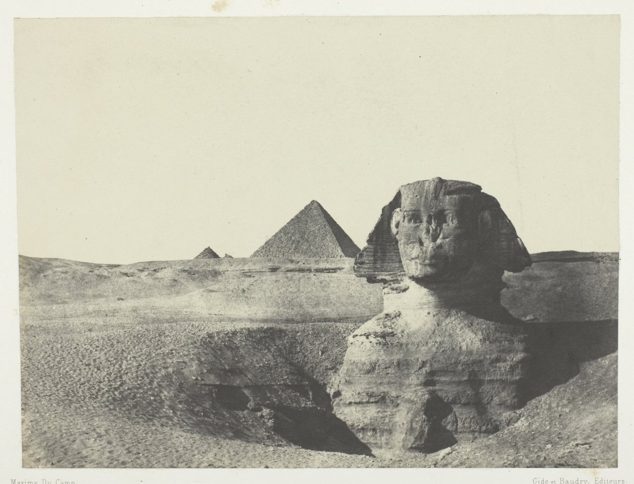 Der Sphinx von vorne gesehen, Mittelägypten von Maxime Du Camp