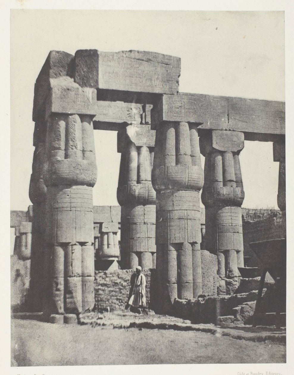 Luxor, Säulengruppe im Palast; Theben von Maxime Du Camp