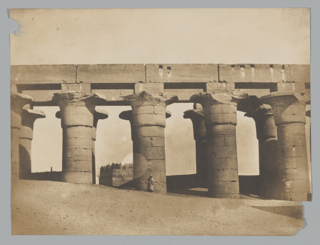 Luxor, große Kolonnade des Palastes von Maxime Du Camp