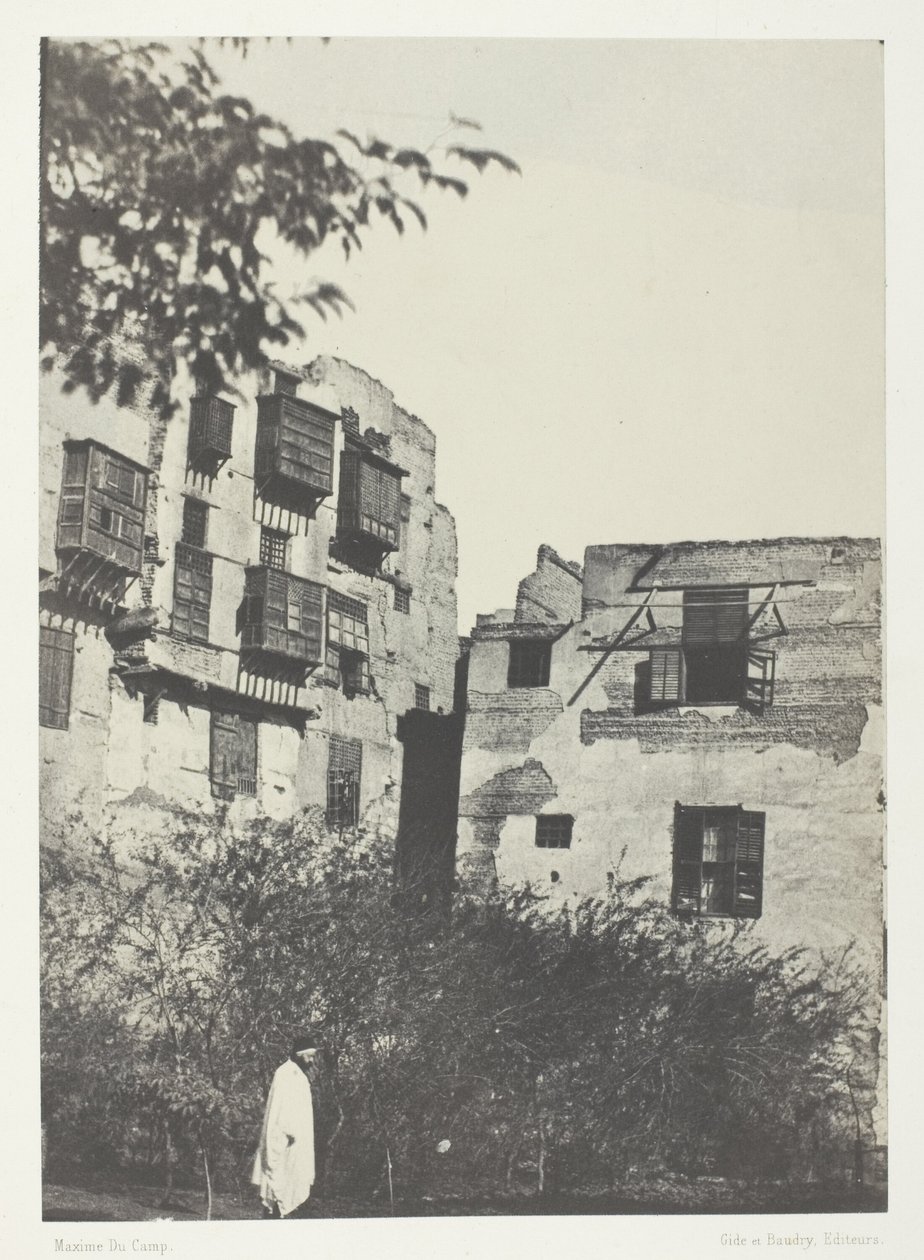 Haus und Garten im Frank-Viertel, Kairo von Maxime Du Camp