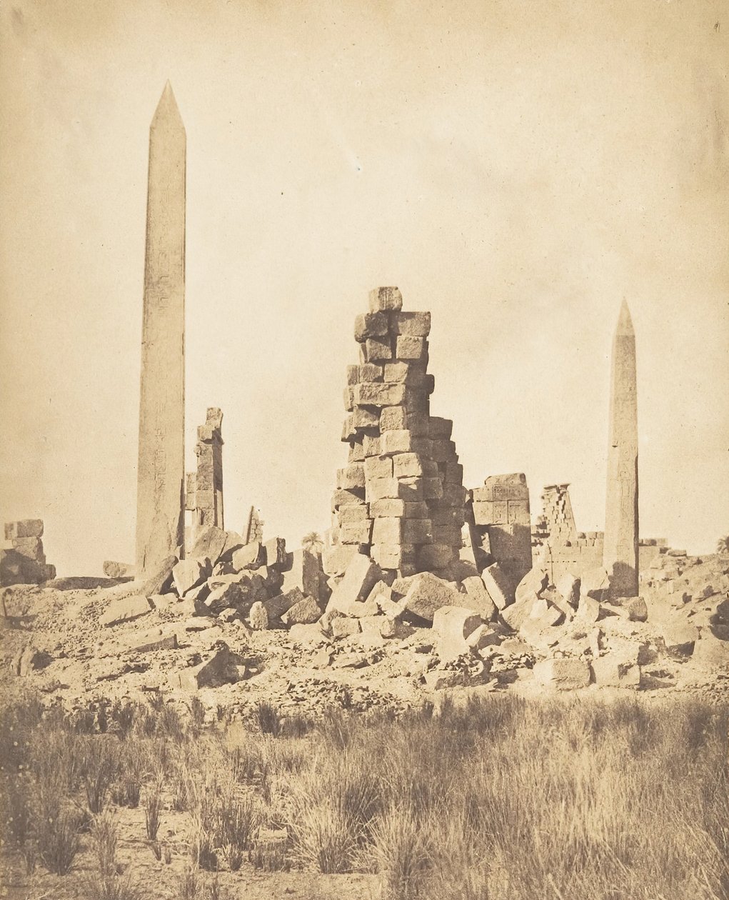 Obelisken des Palastes von Karnak Theben, 1849-50 von Maxime Du Camp