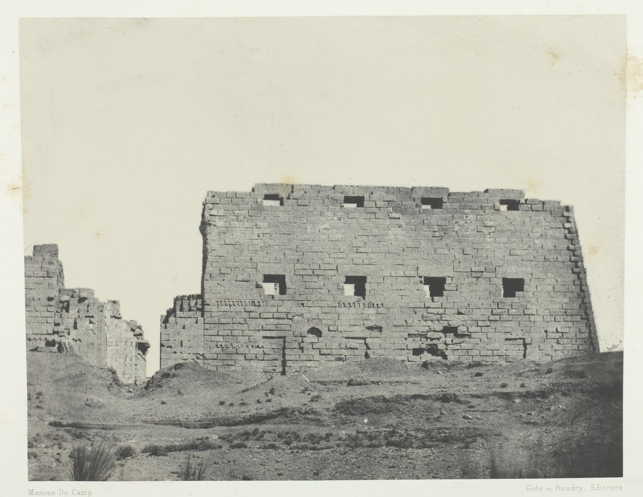 Palais de Karnak, Grands Pylones du Sud-Ouest, Theben, 1849-51, gedruckt 1852 von Maxime Du Camp