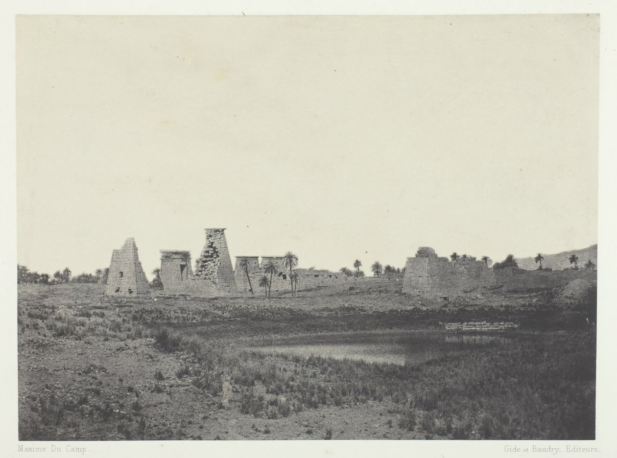 Palais de Karnak, Propyläen des Südens, Theben von Maxime Du Camp