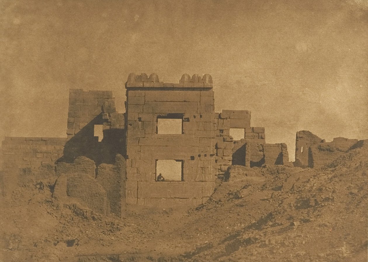 Pavillon oder Gynäkeion von Ramses-Meiamoun, in Medinet-Habou, 1849-50 von Maxime Du Camp