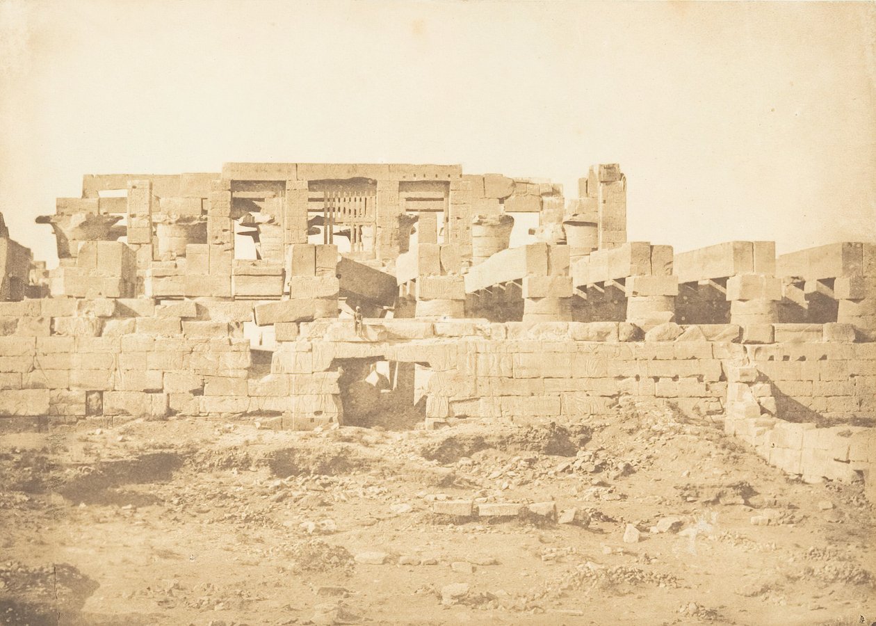 Südliches Tor der Hypostylhalle des Palastes von Karnak, Theben, 1849-50 von Maxime Du Camp