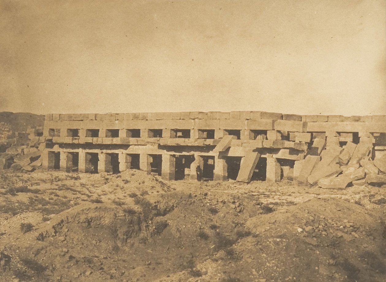 Promenoir von Thutmosis III - Letzte Galerien des Palastes von Karnak Theben, 1849-50 von Maxime Du Camp