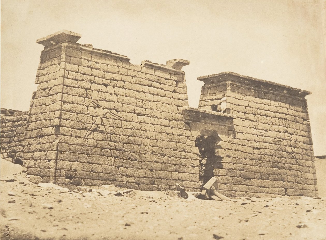 Pylonen des Tempels von Sebona, 3. April 1850 von Maxime Du Camp