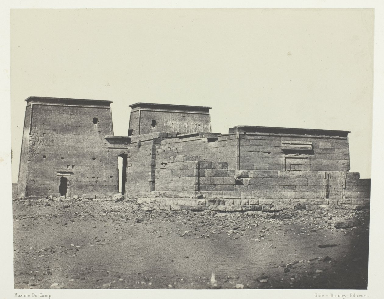 Tempel von Dakkeh (Ancienne Pselcis); Nubien, Tafel 94 aus dem Album "Ägypten, Nubien, Palästina und Syrien" (1852) von Maxime Du Camp