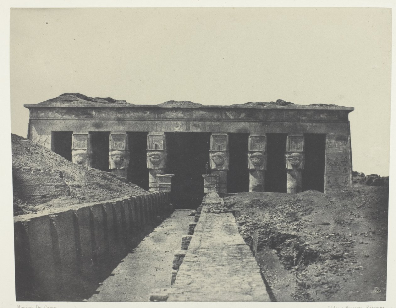 Gesamtansicht, Großer Tempel von Dendera (Teutyres), Oberägypten von Maxime Du Camp