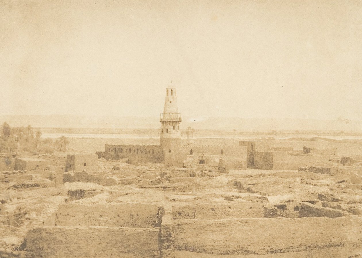 Ansicht des Dorfes Edfou, 1849-50 von Maxime Du Camp