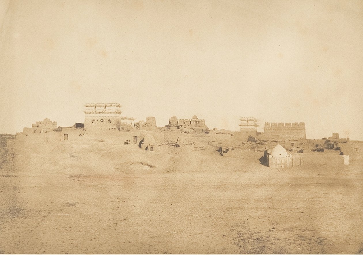 Ansicht eines Teils des Dorfes Luxor, Theben, 1849-50 von Maxime Du Camp