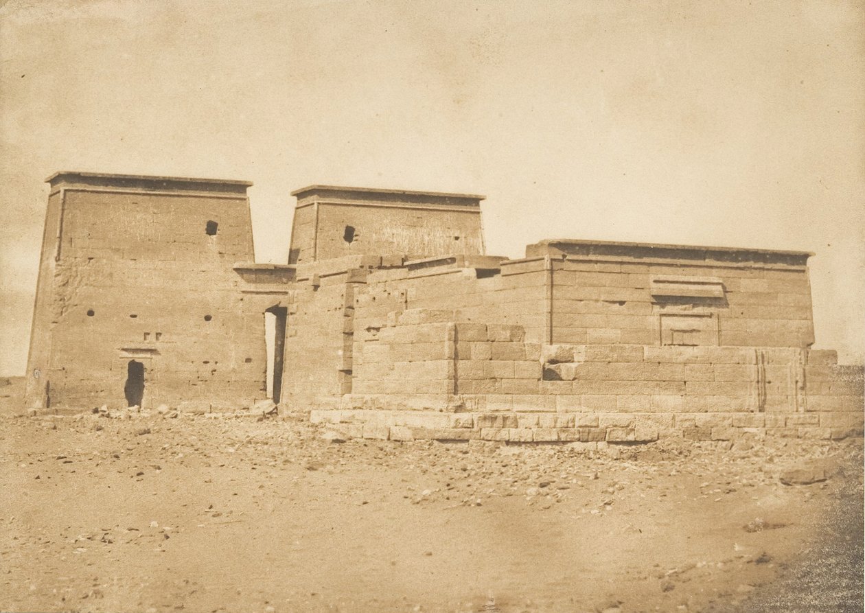 Gesamtansicht des Tempels von Dakkeh Pselcis, vom Norden aus gesehen, 5. April 1850 von Maxime Du Camp