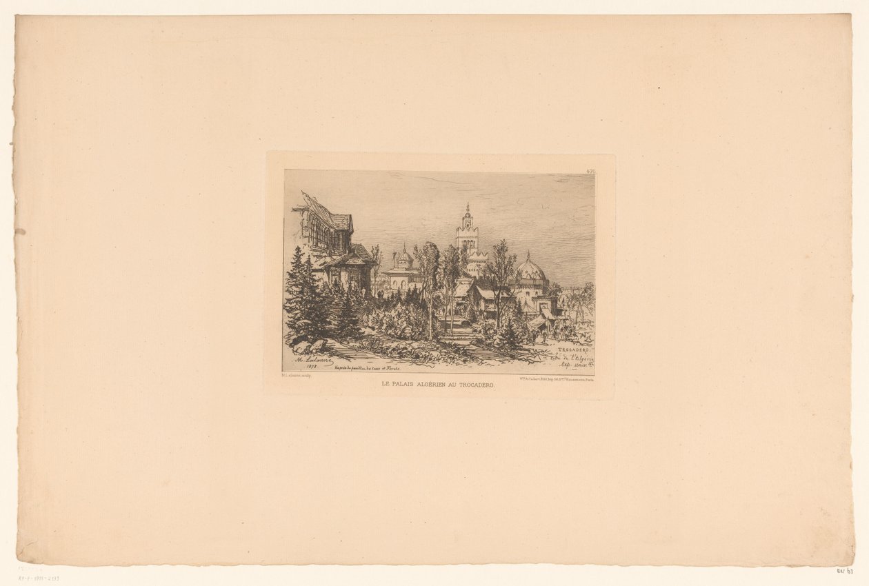 Ansicht von Trocadero von Maxime François Antoine Lalanne