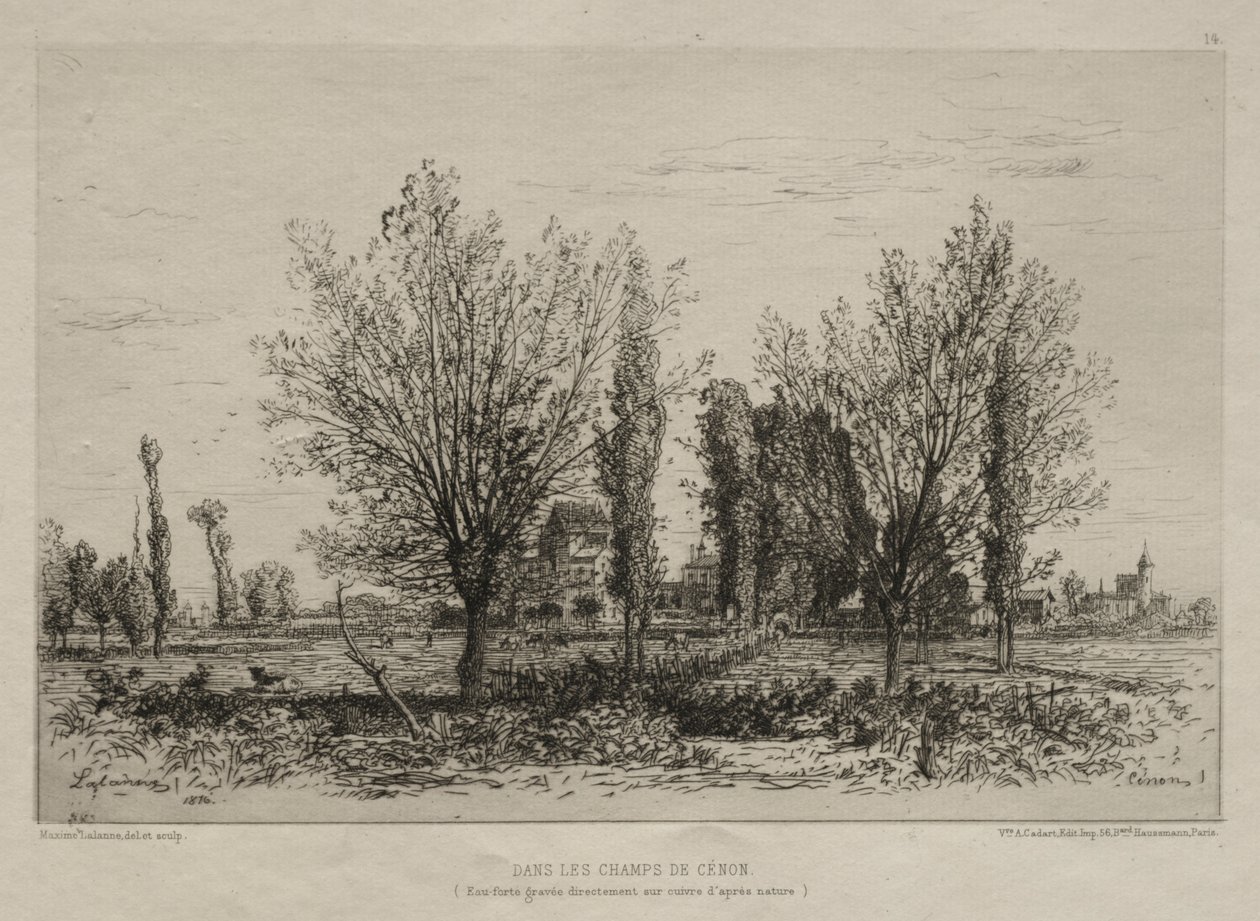 In den Feldern von Cénon von Maxime Lalanne